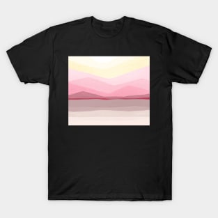 Taupe mountain landscape artwork T-Shirt